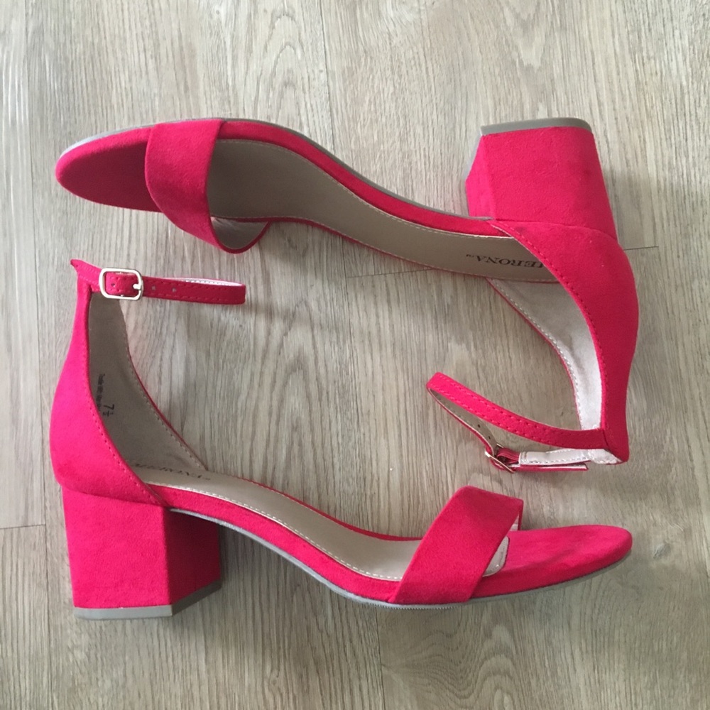 Red block heel